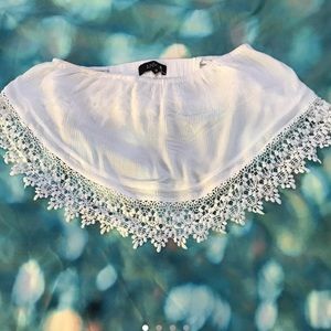 ANGL White Strapless BoHo Croptop